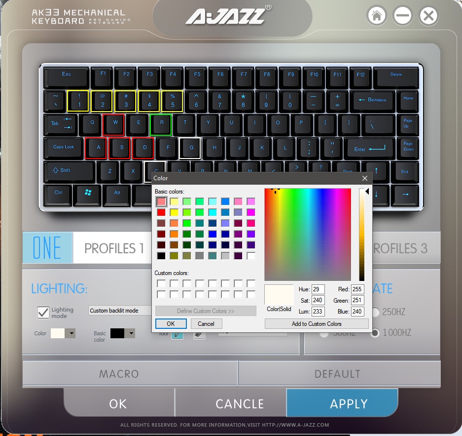 Gigaware Ajazz AK33 RGB Software Driver