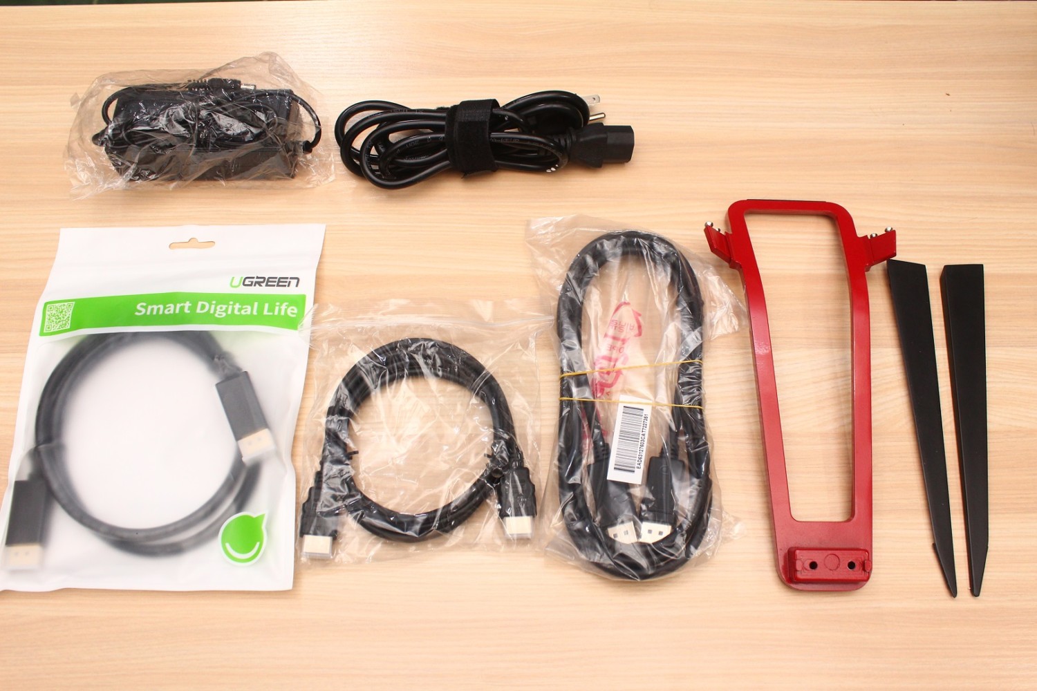 BEZEL 27MD845 unboxing accessories included free hdmi dp cabale
