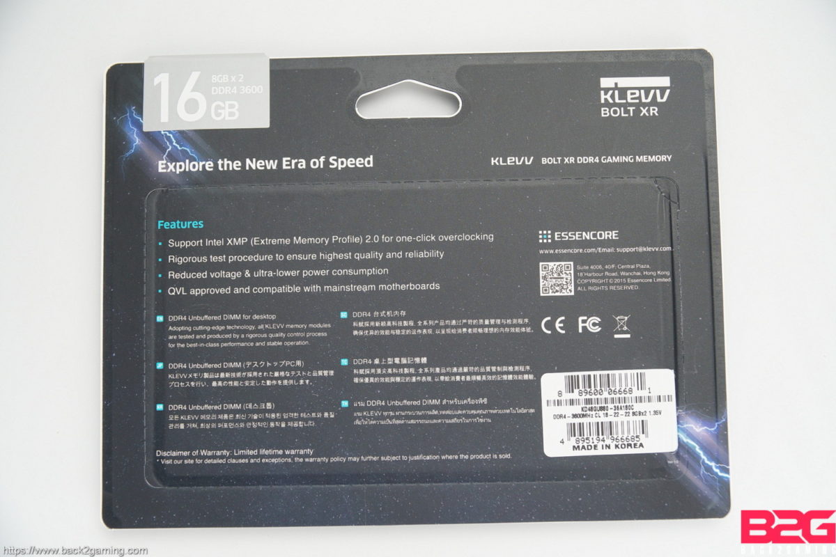 KLEVV Bolt XR DDR4-3600 16GB DRAM Review - returnal