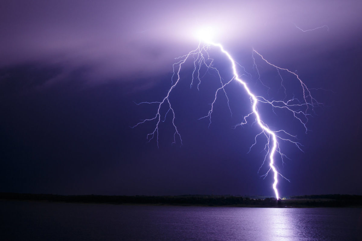 A Lightning strike which may cause power surges