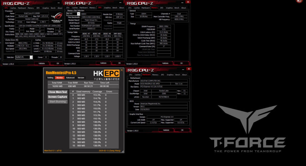Team Group Launches T-Force Xtreem DDR4 Memory Optimized for 11th Gen Core -