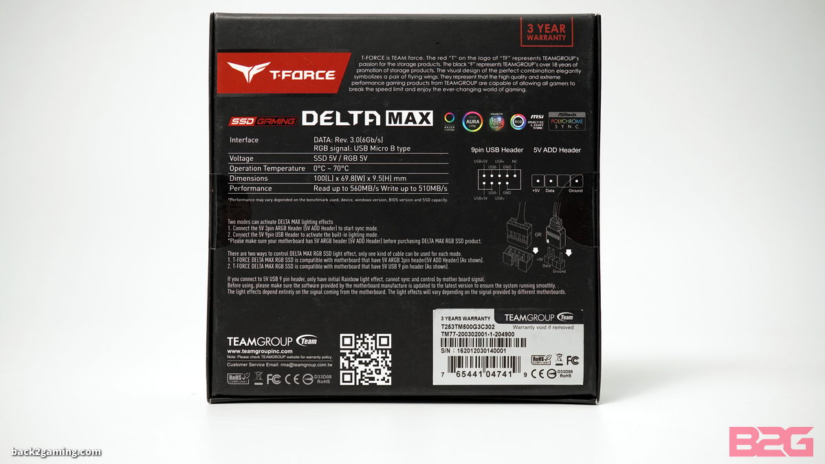 TEAMGROUP T-Force Delta Max RGB SSD Review - delta max RGB