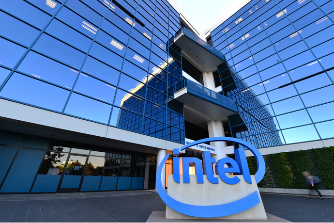 The Robert N. Boyce Building in Santa Clara, California, is the world headquarters for Intel Corporation. This photos is from Oct. 26, 2017. (Credit: Walden Kirsch/Intel Corporation)
