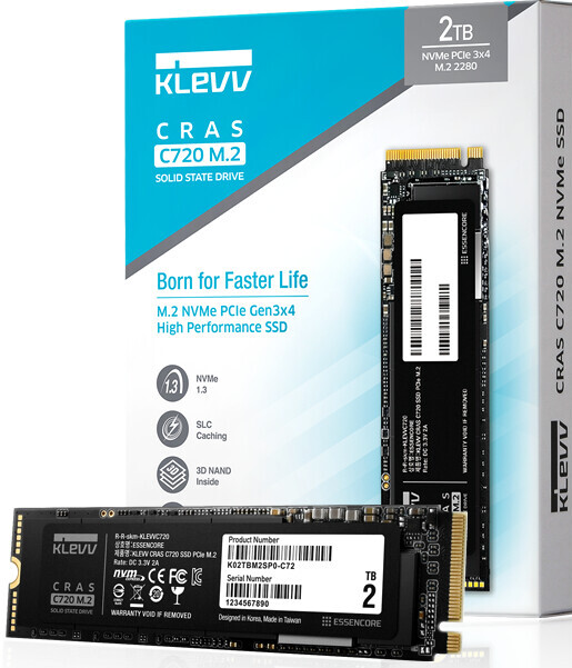 ESSENCORE Unveils KLEVV CRAS C920 and KLEVV CRAS C720 M.2 NVMe SSDs - returnal