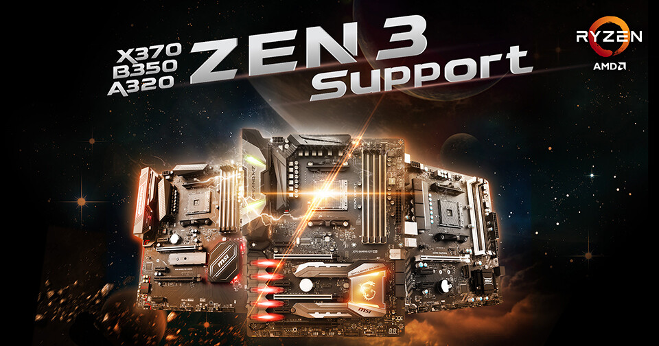 MSI Announces Complete AMD 300-Series Motherboard Zen3 Compatibility Update -