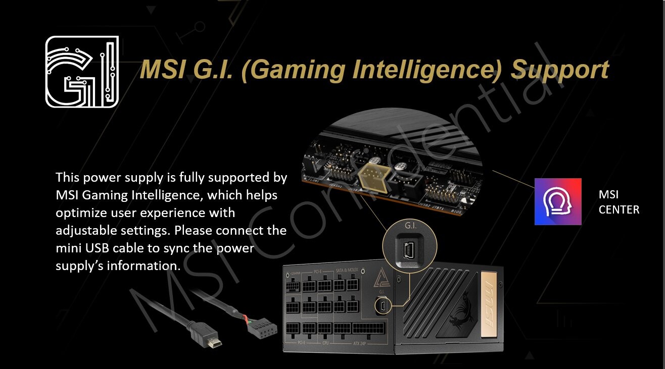 MSI to Release MEG Series Ai1000P/A1300P Power Supplies Optimized to deal with GPU Power Spikes -
