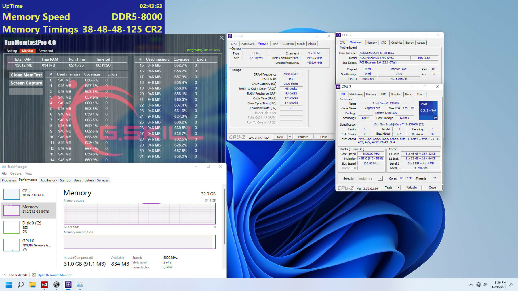 G.Skill Announces DDR5-7800 for 13th-gen Intel Core Desktop Platform -